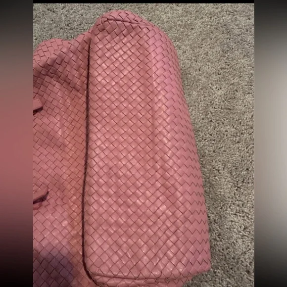 Pink Woven intrecciato Tote Bag - Picture 6 of 8